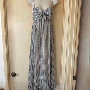 Calvin Klein Black and White Plaid Maxi Dress size 0